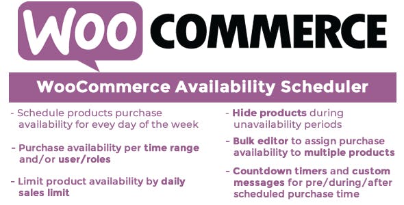 WooCommerce Availability Scheduler 可变商品属性管理