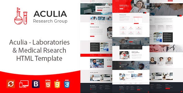 Aculia - Laboratory & Research HTML Template