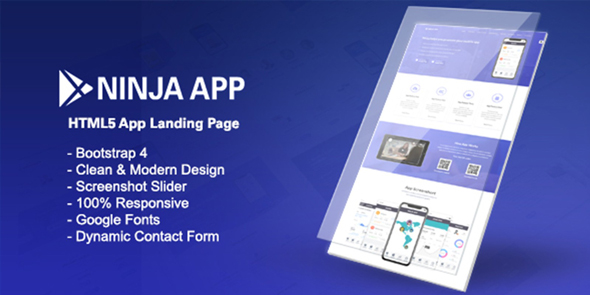 Ninja App - 应用APP着陆页HTML模板