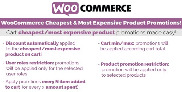 Cheapest & Most Expensive Product Promotions 产品促销插件