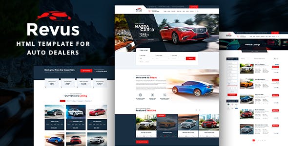 Revus - 汽车销售保养HTML模板