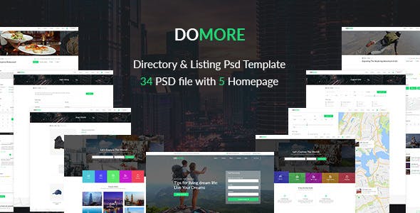 DoMore - 商家目录列表PSD模板