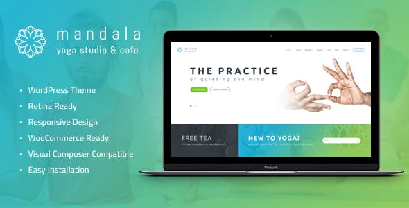 Mandala - 瑜伽室健康中心WordPress模板