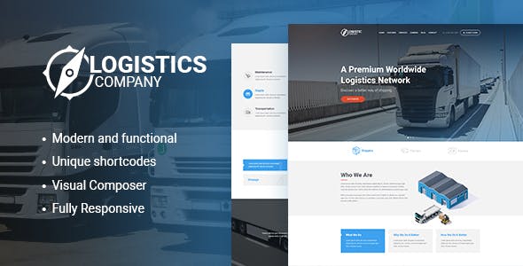 Logistics Transportation 物流运输仓储WordPress主题