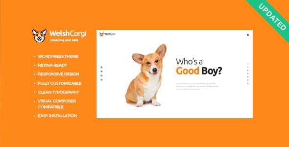 Welsh Corgi - 宠物商店WordPress主题