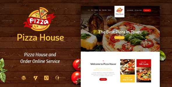 Pizza House - 餐厅咖啡馆WordPress主题-云模板