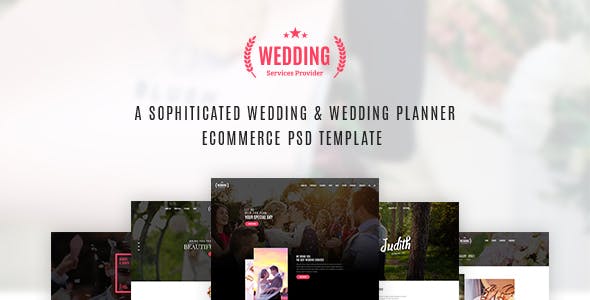 Wedding & Wedding Planner 婚礼策划师PSD模板