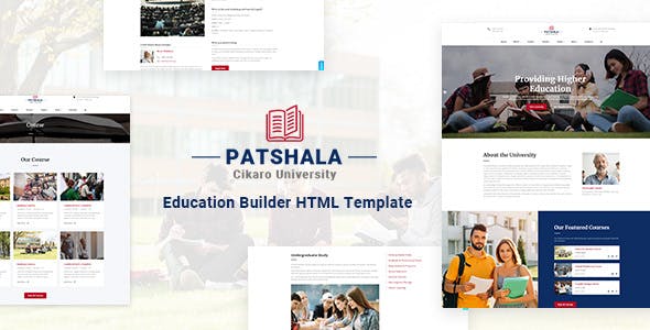 Patshala - 带有页面构建器教育HTML模板
