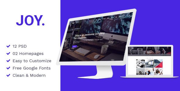  Joy Creative Agency PSD Template