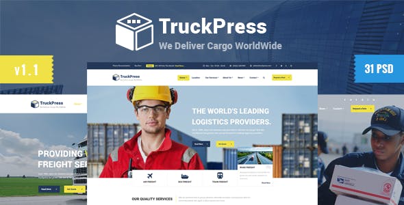 Truck Press - 物流运输业务PSD模板