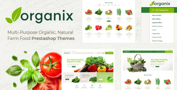 Themes Organix  响应式有机食品 Prestashop 1.7 主题