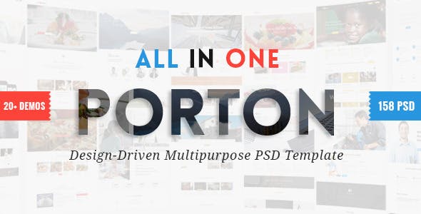 Porton - 设计机构多用途PSD模板