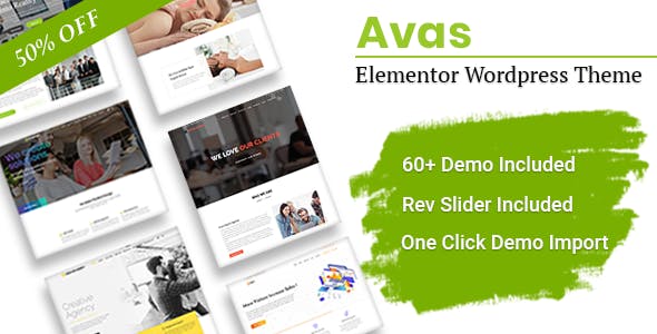  Avas - Multifunctional Enterprise Website Template WordPress Theme