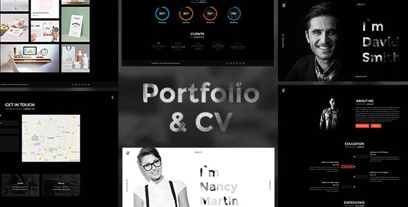 CV Portfolio - 作品展示HTML模板