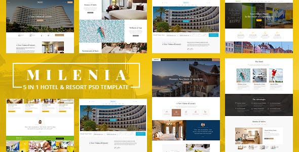 Milenia - 酒店及度假村PSD模板