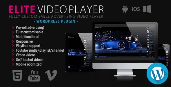 Elite Video Player - WordPress