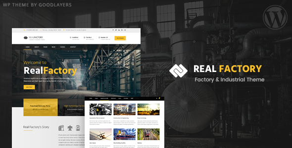 Real Factory - 工厂工业网站模板WordPress主题