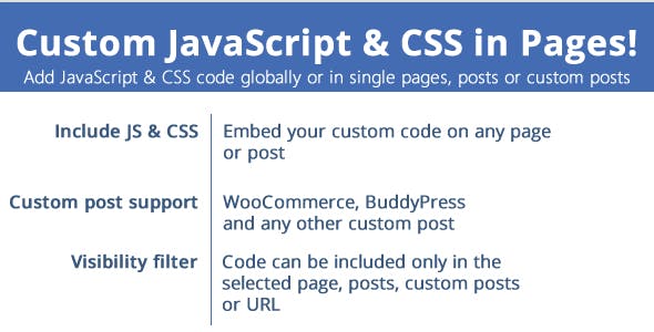 Custom JavaScript & CSS in Pages 自定义JS/CSS插件