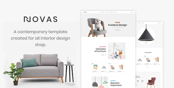 Novas - 家具店工艺品HTML5模板