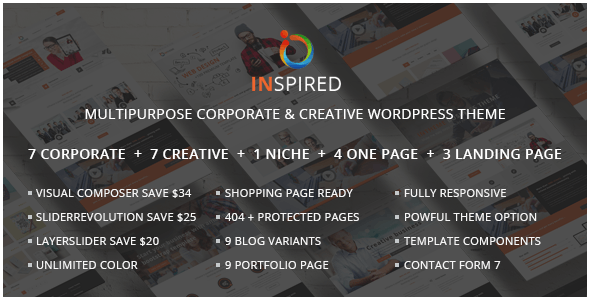 Inspired - 多用途企业创意WordPress主题