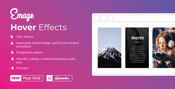 Emage - Elementor 图像悬停特效WordPress插件