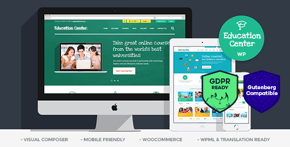 Education Center | LMS Online University & School Courses Studying WordPress Theme