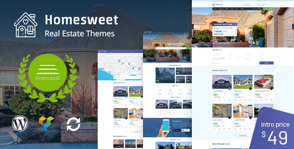  HomeSweet - Real estate agency website template WordPress theme