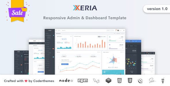 Xeria - 响应式管理仪表板HTML模板