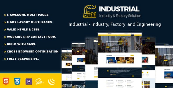 Industrial - 工业工厂工程HTML模板