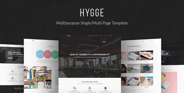 Hygge - 多用途单/多页HTML模板