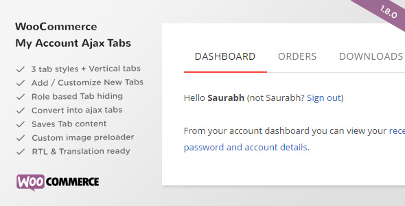 SS WooCommerce Myaccount Ajax Tabs 商品选项卡插件