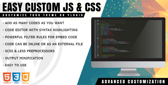 Easy Custom JS and CSS - 自定义JS/CSS插件