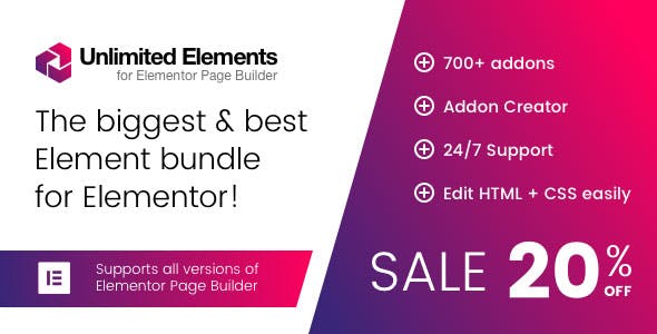 Unlimited Elements for Elementor Page Builder 无限元素编辑器插件