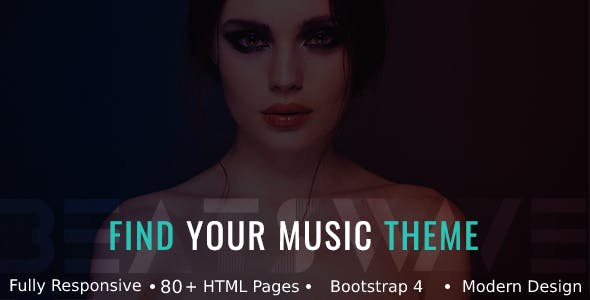 BeatsWave - 创意音乐HTML模板