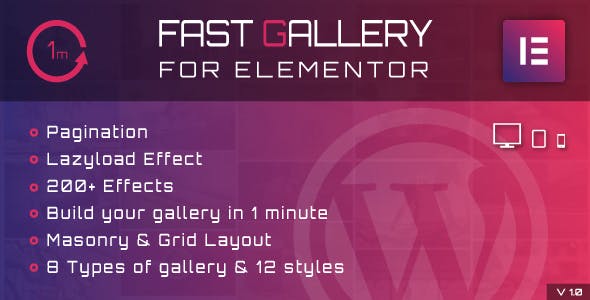 Fast Gallery for Elementor - WordPress快速相册插件