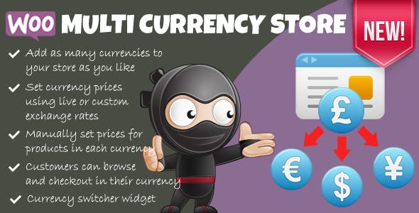 Woocommerce Multi Currency Store 自动货币切换插件