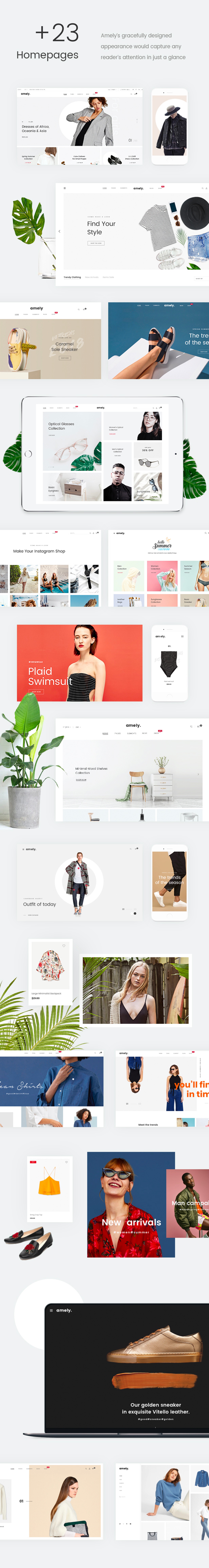 Amely - 时尚品牌服饰家具用品WordPress商店模板
