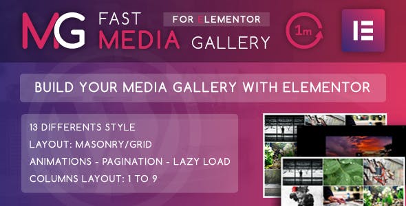 Fast Media Gallery For Elementor 快速媒体库WordPress插件