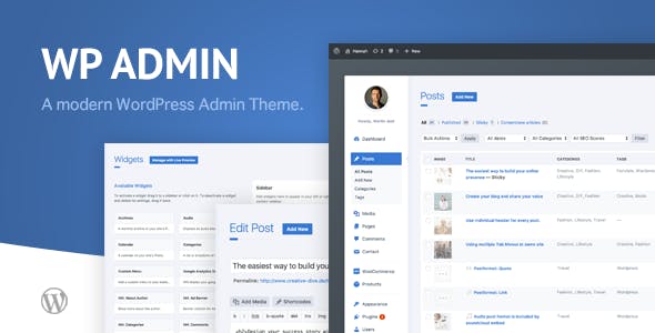 WP Admin Theme CD - 干净现代WordPress后台主题