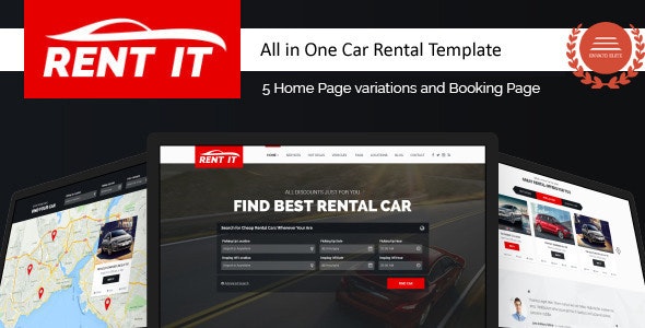 Rent It - 支持RTL的租车HTML模板