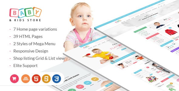 Baby & Kids Store - 电子商务儿童用品HTML模板
