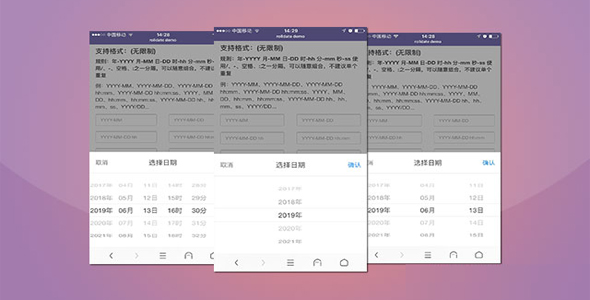 多格式功能移动端日期选择插件