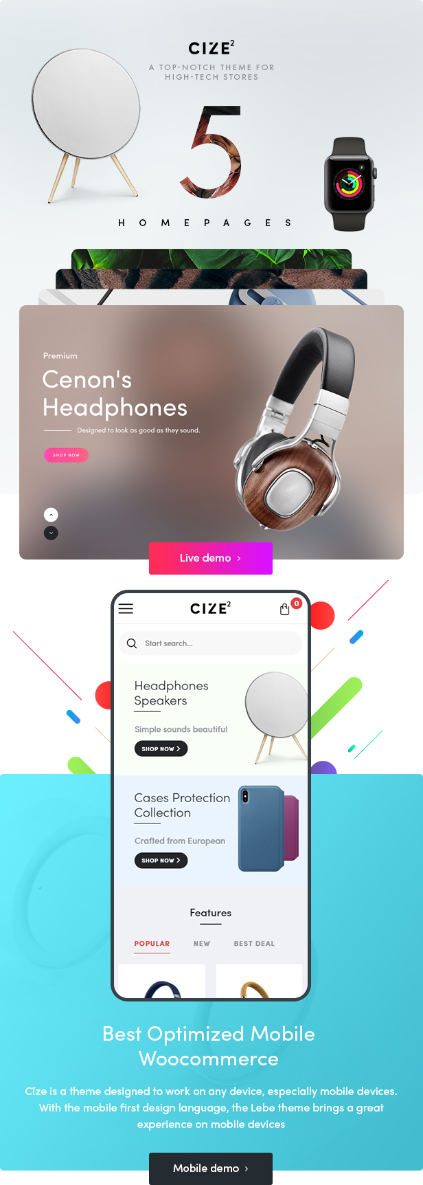 Cize - 科技数码产品网上商店WordPress主题（支持RTL）