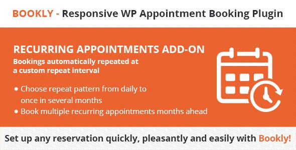 Bookly Recurring Appointments (Add-on) 预约插件附件