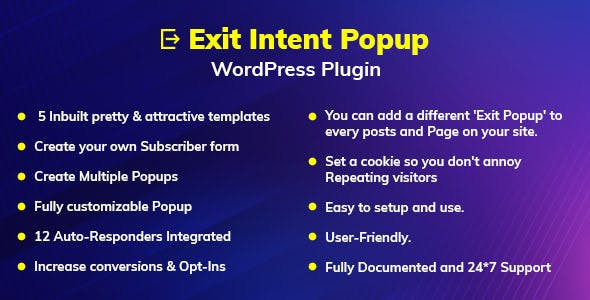 Exit Intent - 弹窗管理WordPress插件