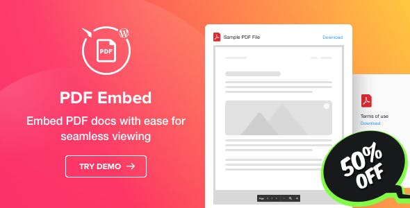 PDF Embed - WordPress PDF 文件浏览查看插件