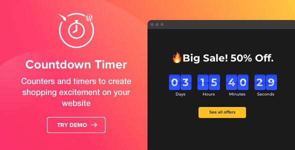 Countdown Timer - WordPress倒计时计时器插件