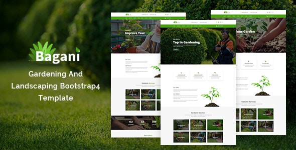 Bagani - 园艺园林绿化Bootstrap4模板
