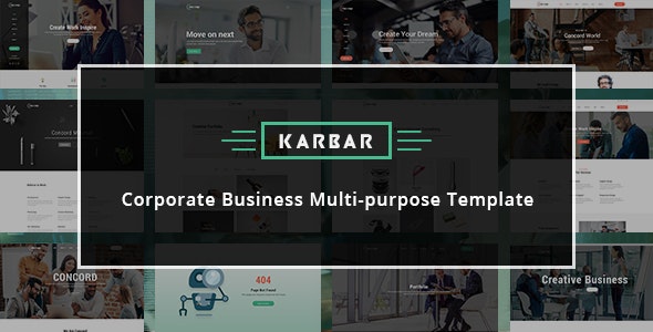 Karbar - 多用途 Bootstrap 4 模板