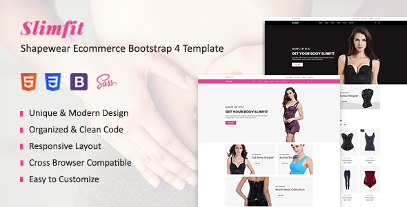 Slimfit - 电子商务Bootstrap4模板